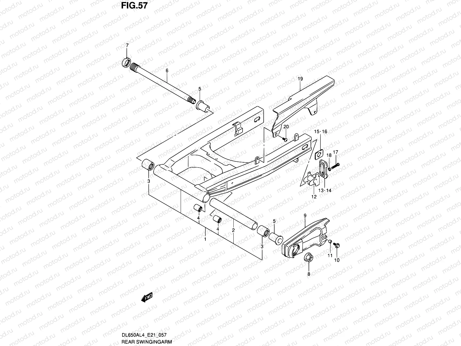 57 - REAR SWINGINGARM