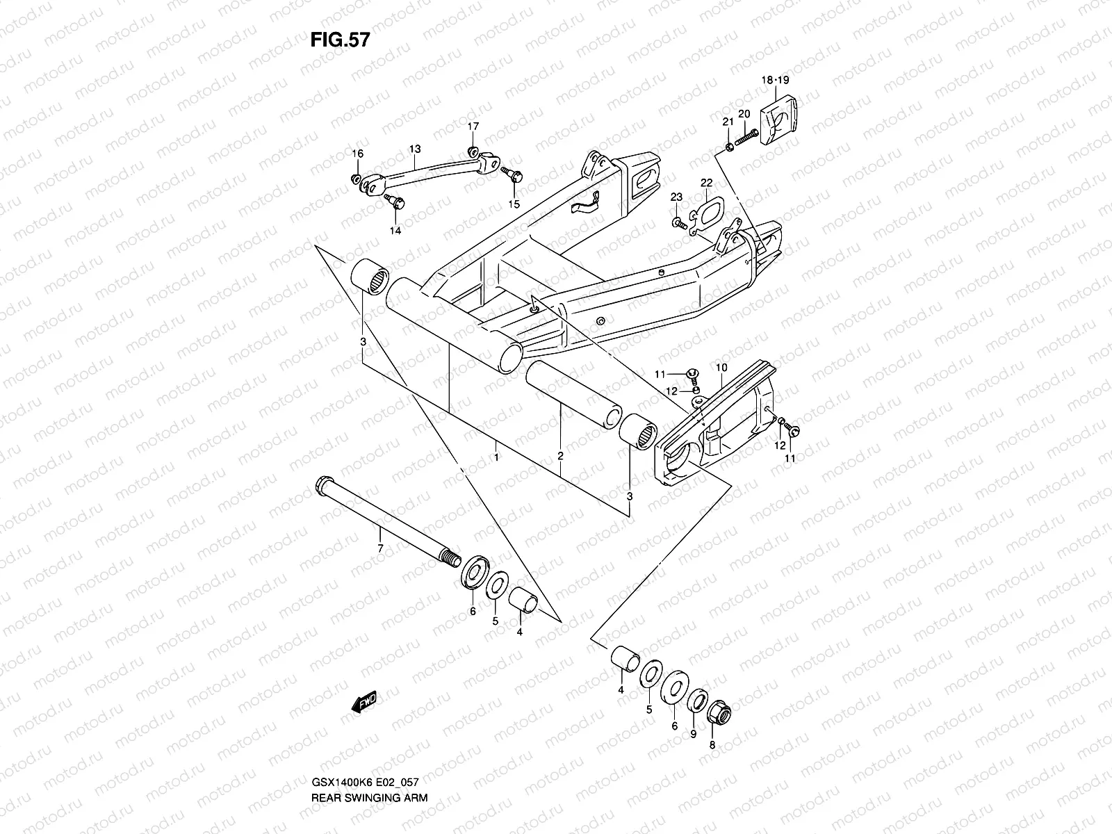 57 - REAR SWINGINGARM