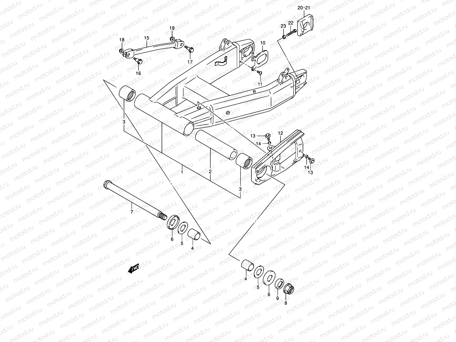 57 - REAR SWINGINGARM (MODEL K2)