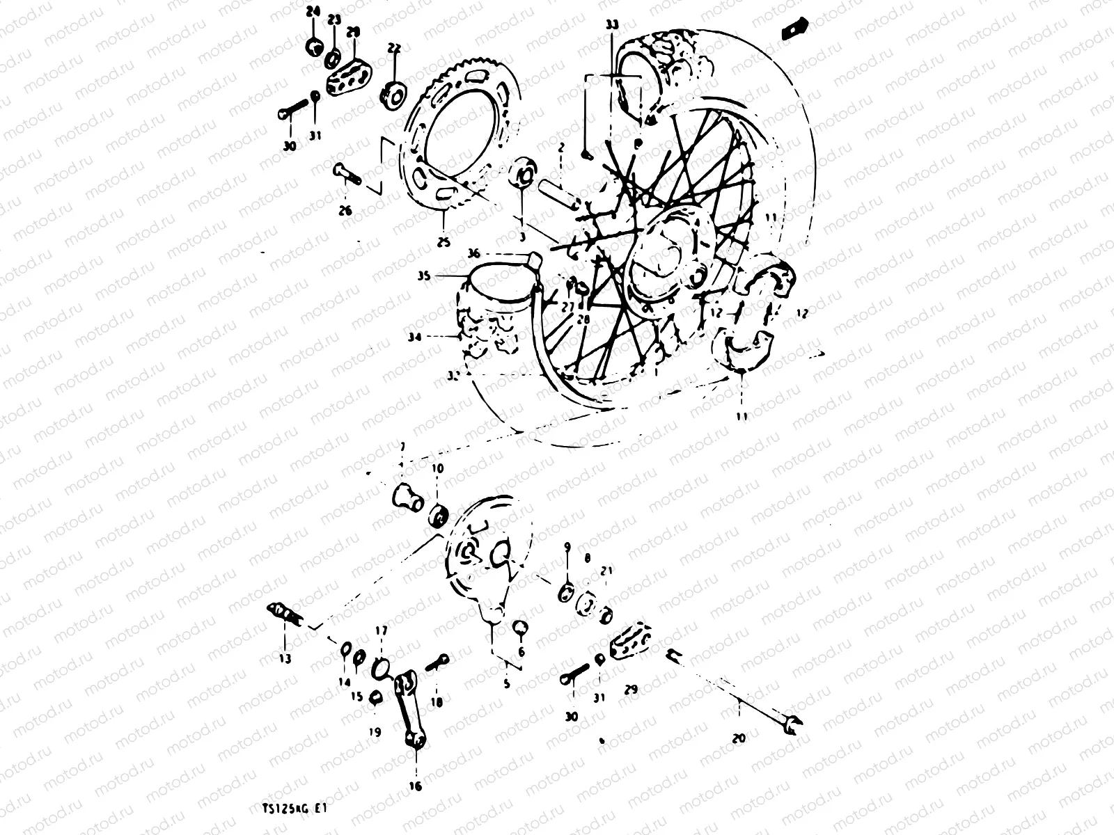57 - REAR WHEEL