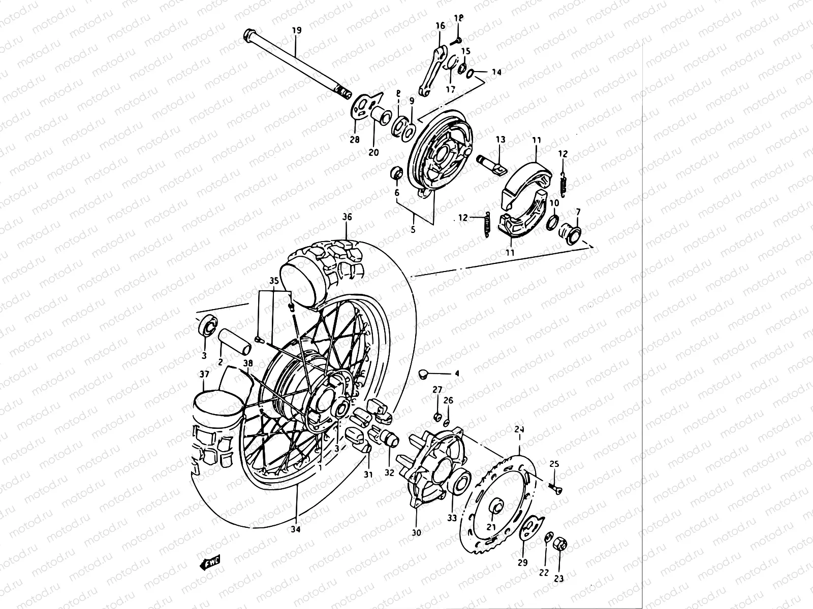 57 - REAR WHEEL