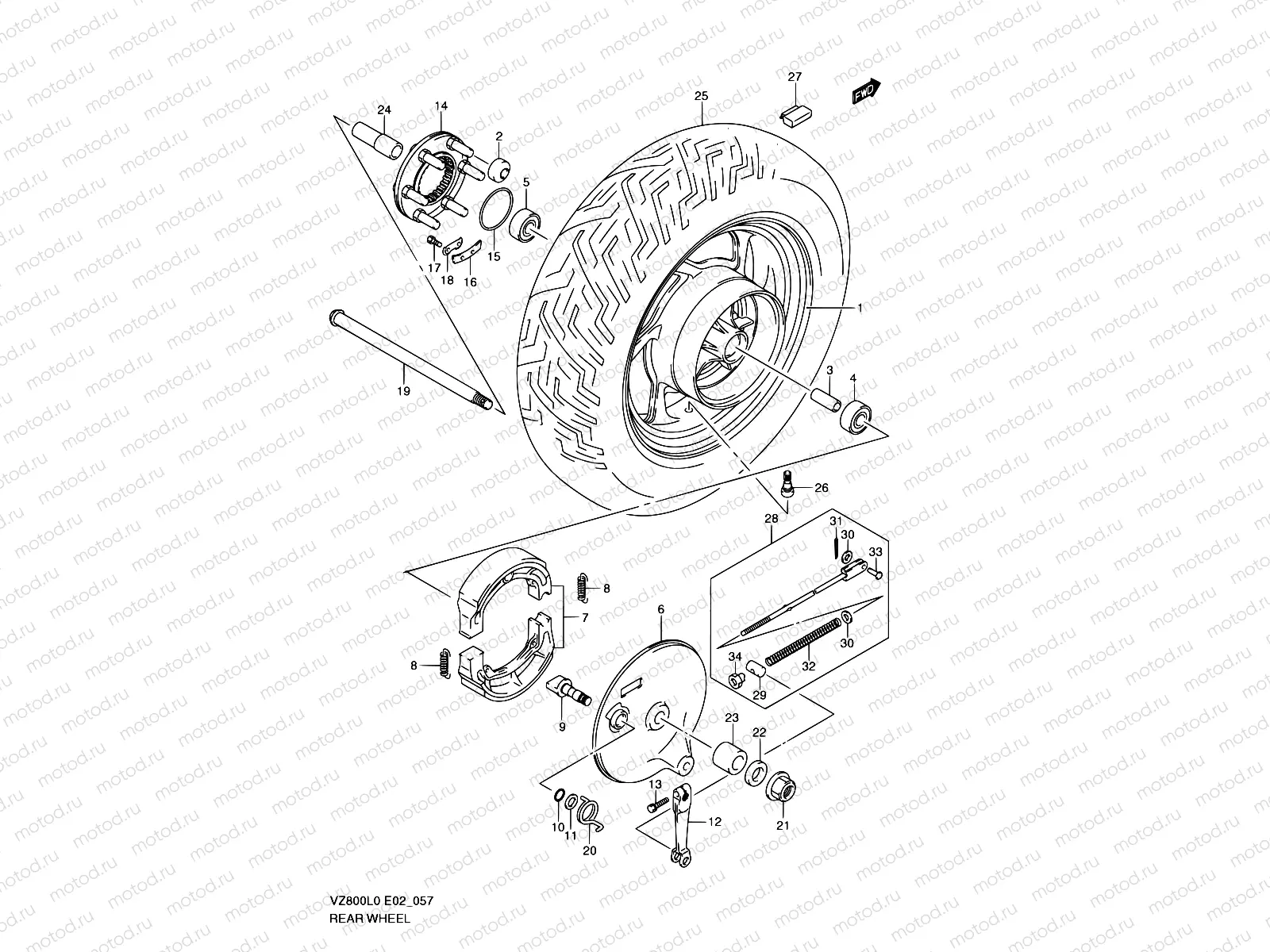 57 - REAR WHEEL