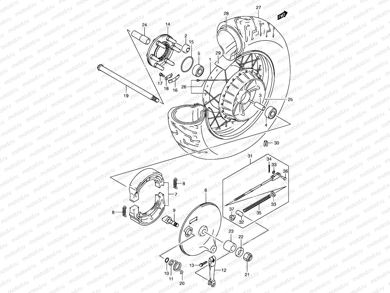 57 - REAR WHEEL