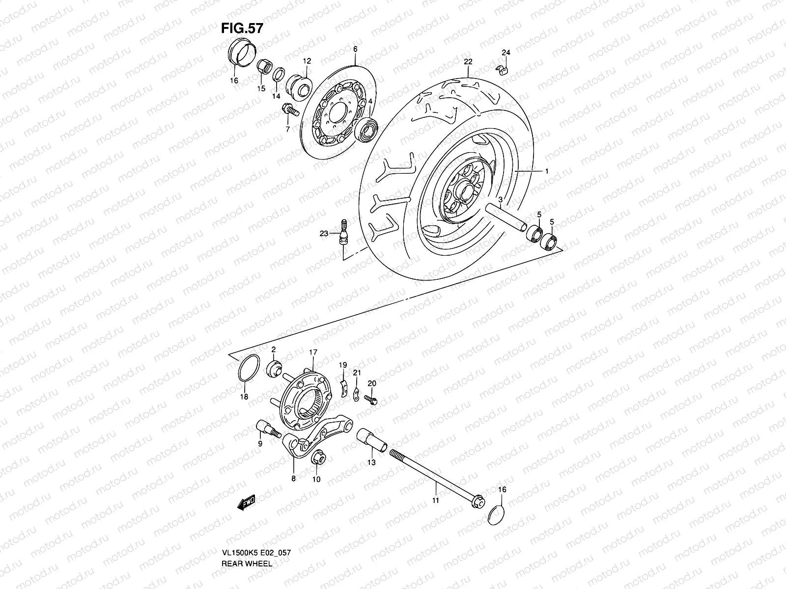 57 - REAR WHEEL