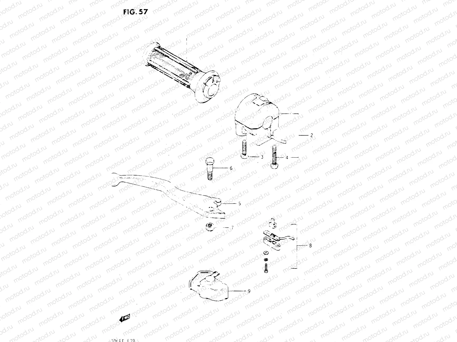 57 - RIGHT HANDLE SWITCH (GSX500ESE/ESF)