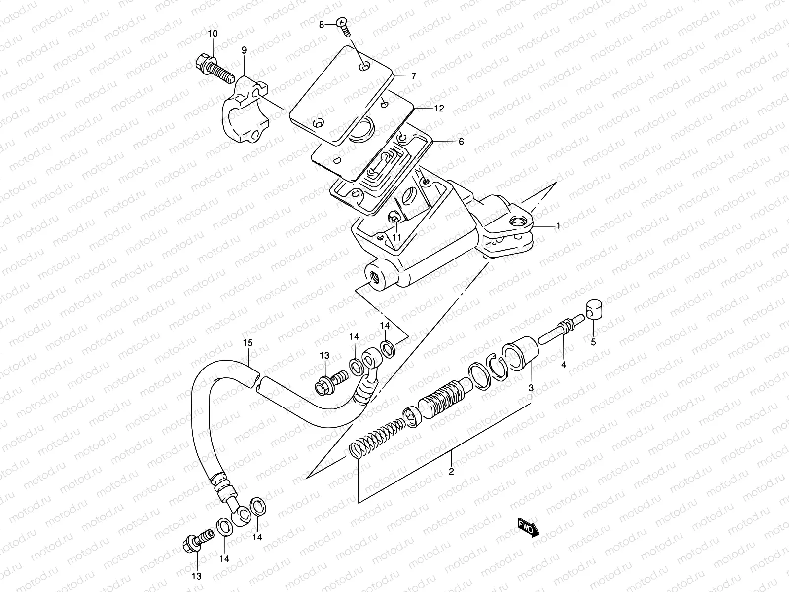 57A - CLUTCH MASTER CYLINDER (MODEL S/T/V/W)