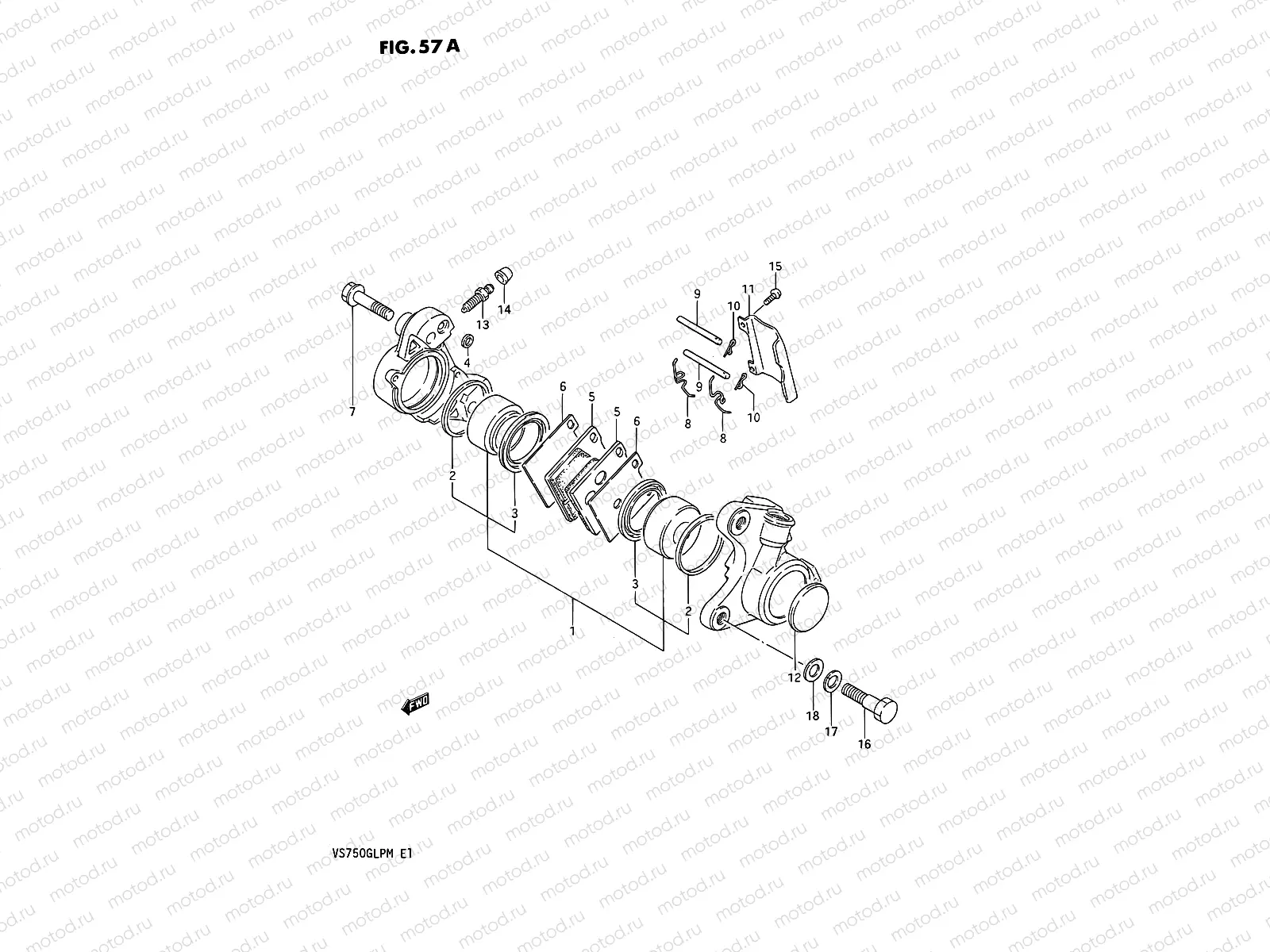 57A - FRONT CALIPER (MODEL H)