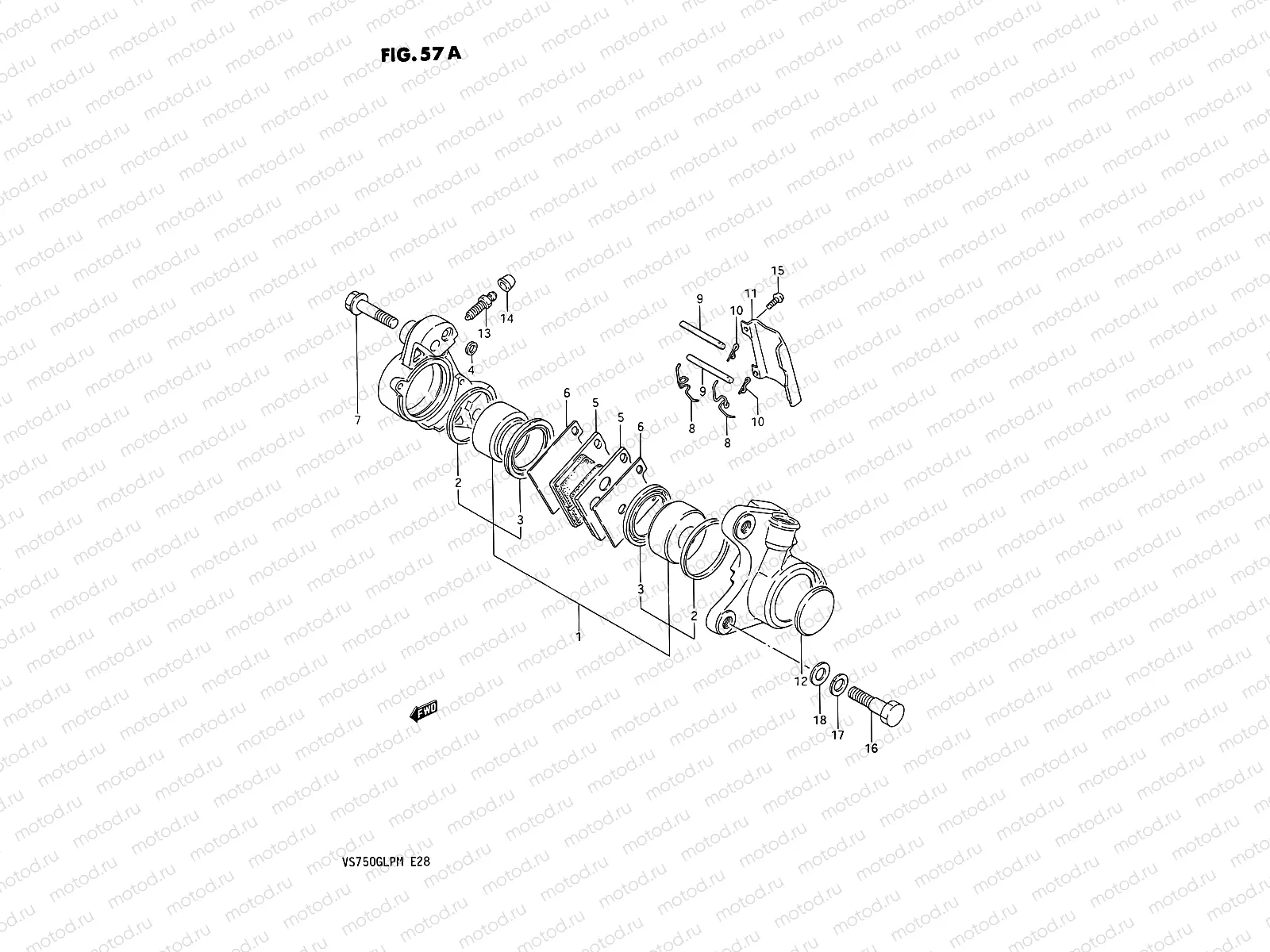 57A - FRONT CALIPER (MODEL H)