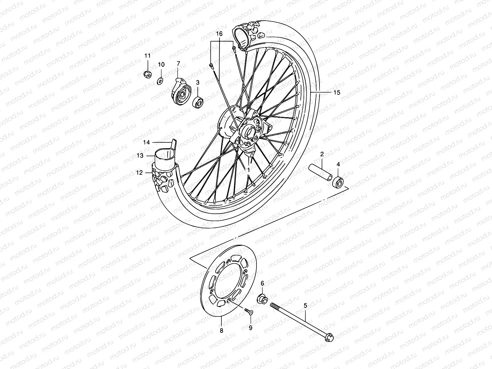 57A - FRONT WHEEL (MODEL R P09)