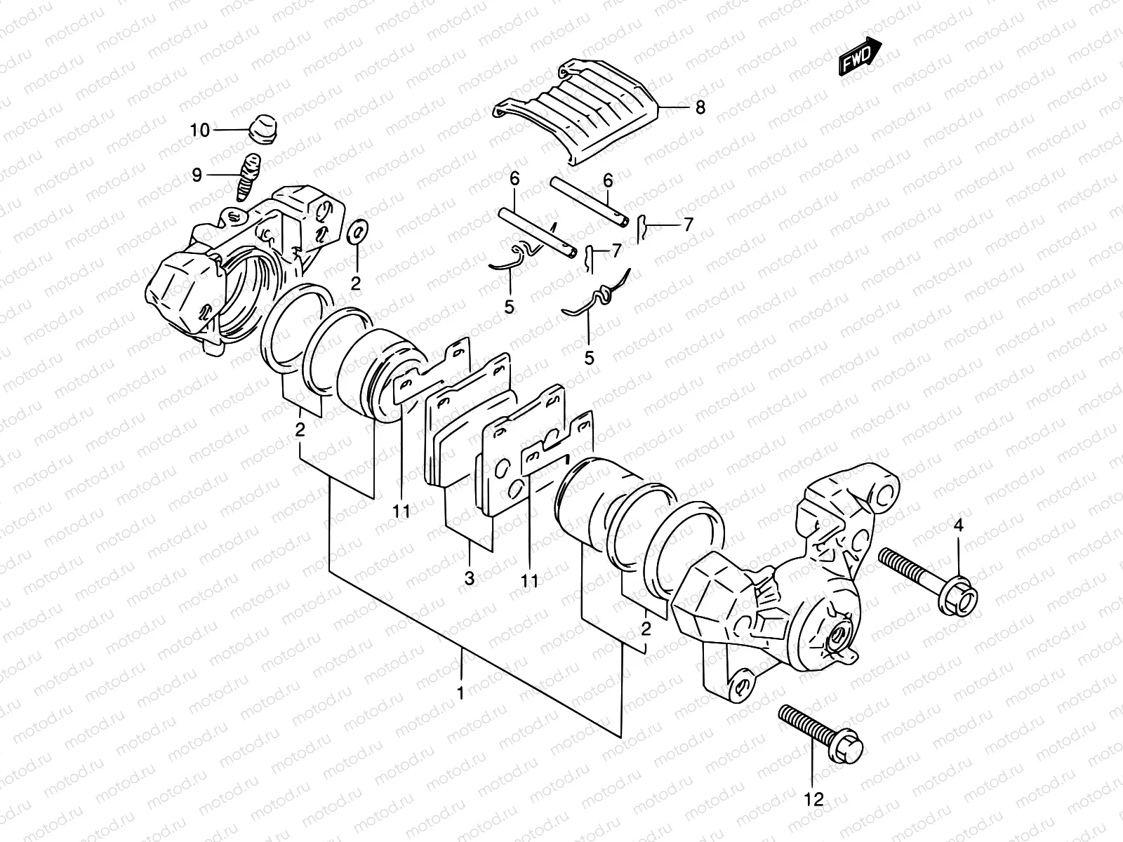 57A - REAR CALIPER (MODEL N/P/R/T/V)
