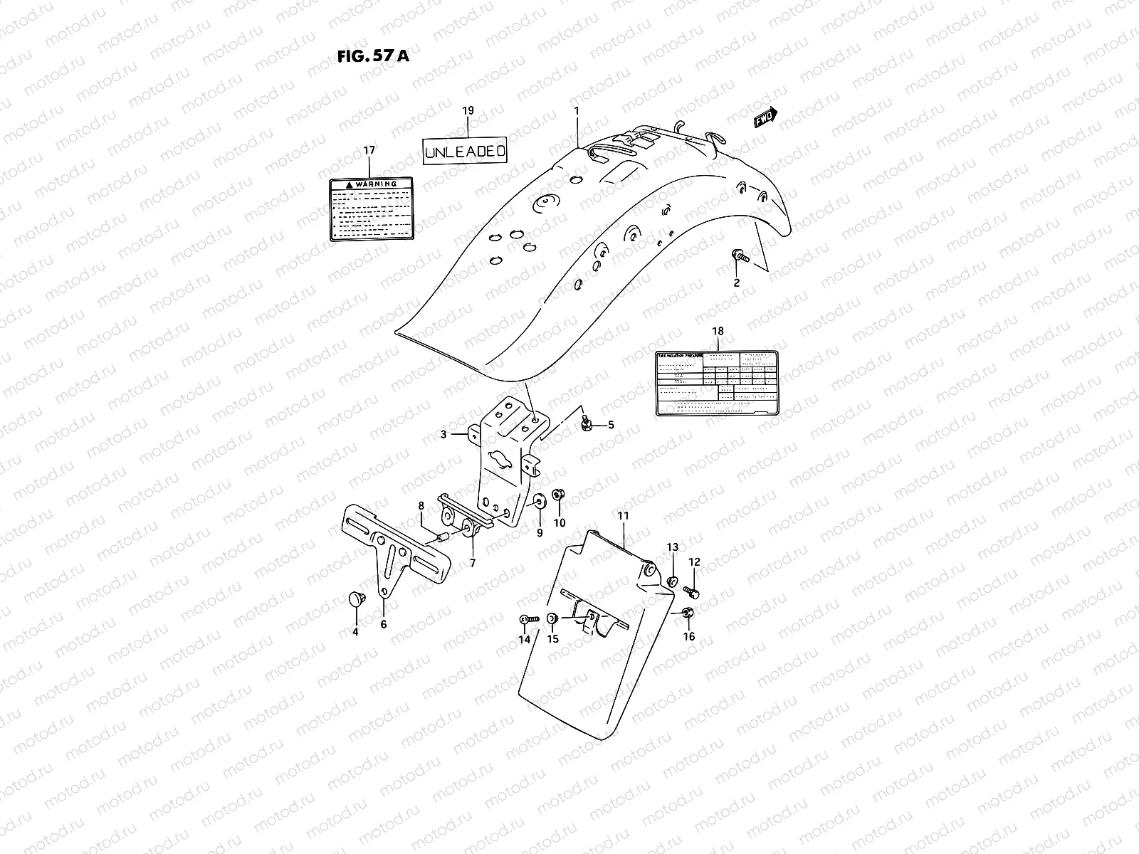 57A - REAR FENDER (MODEL S)