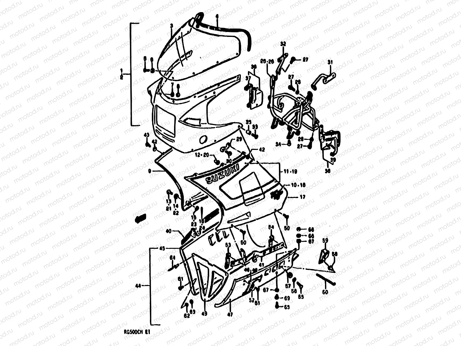 58 - COWLING (MODEL H)