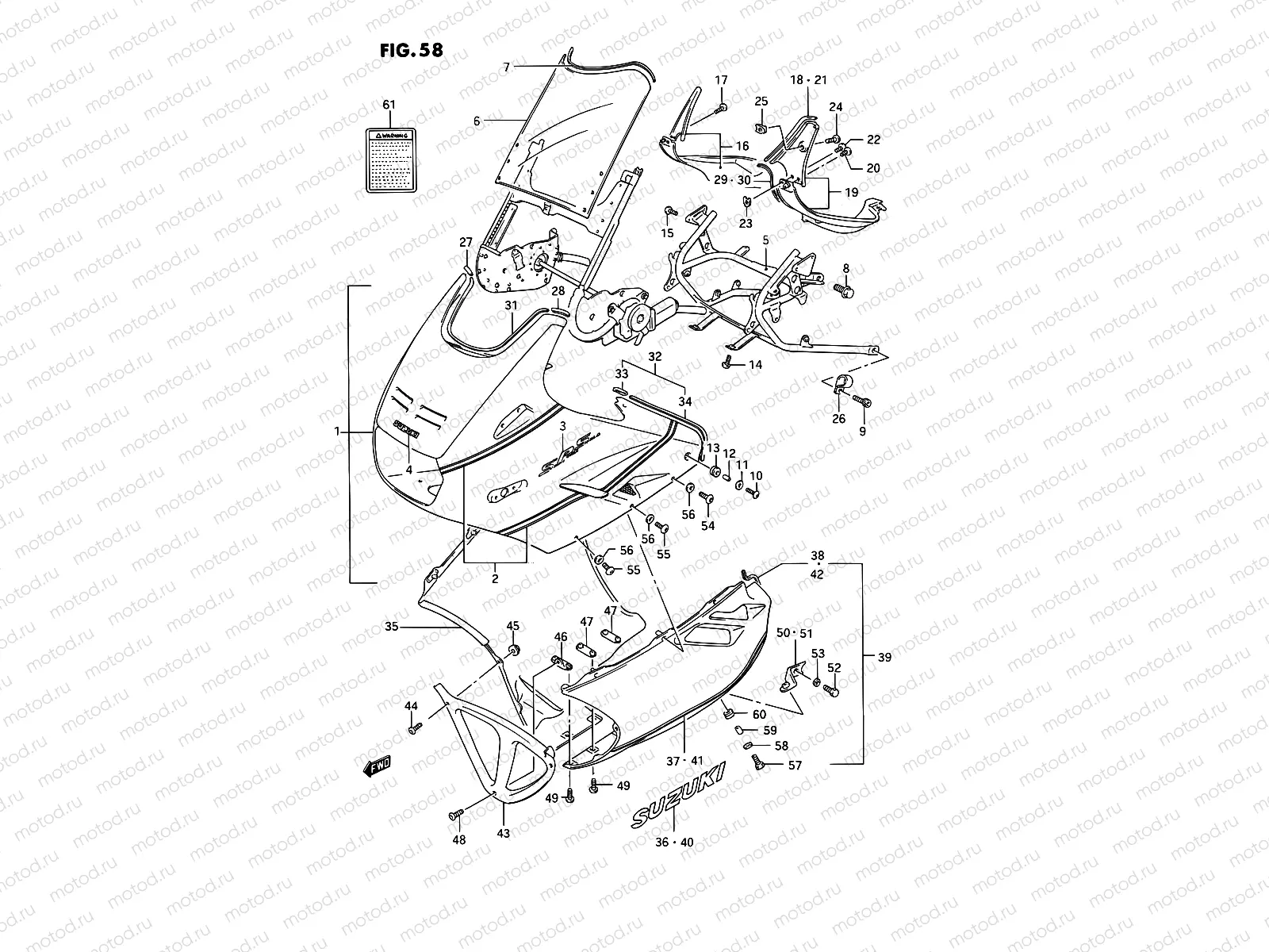 58 - COWLING (MODEL J 9RD)