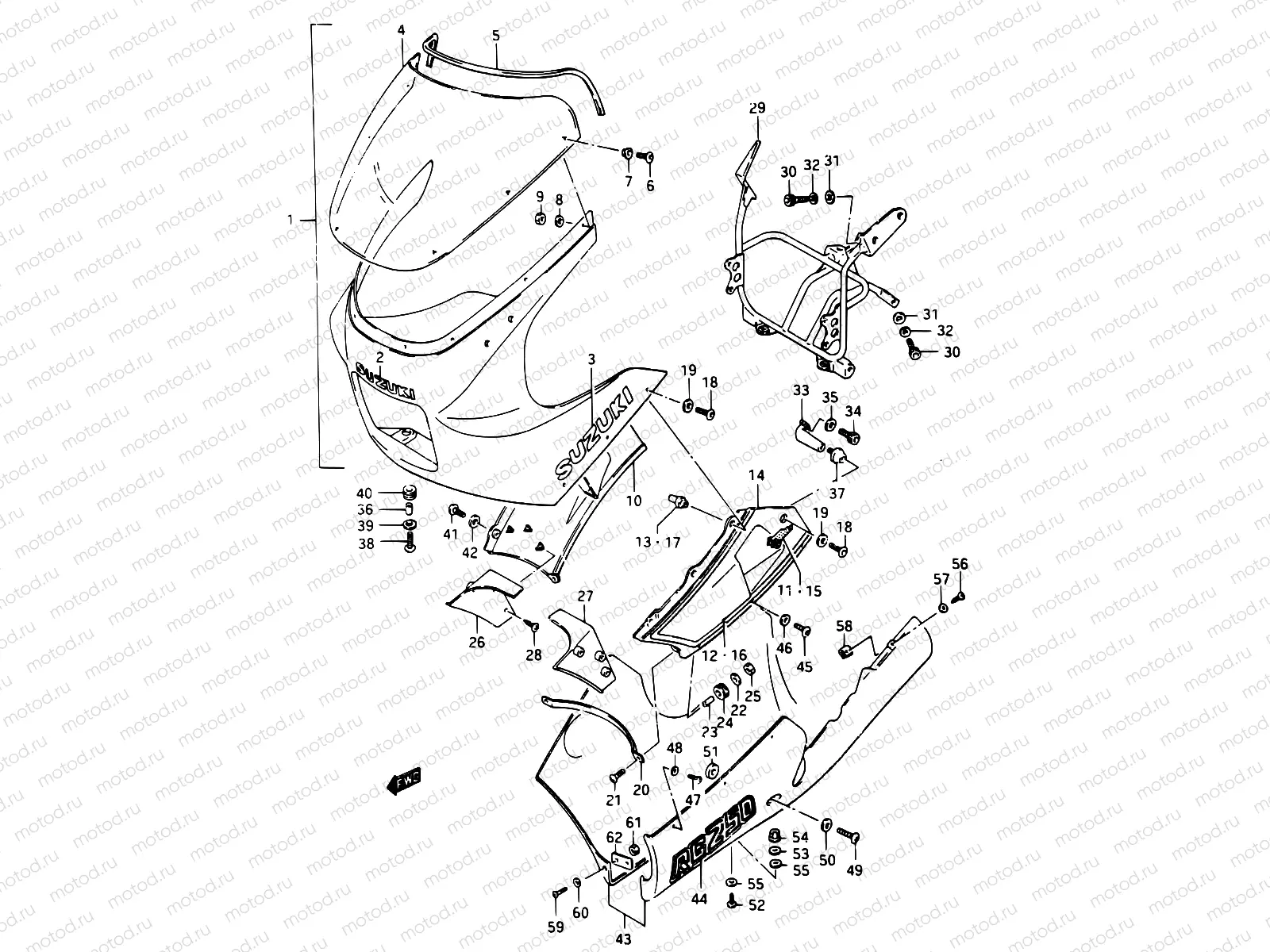 58 - COWLING (RG250H/FH)