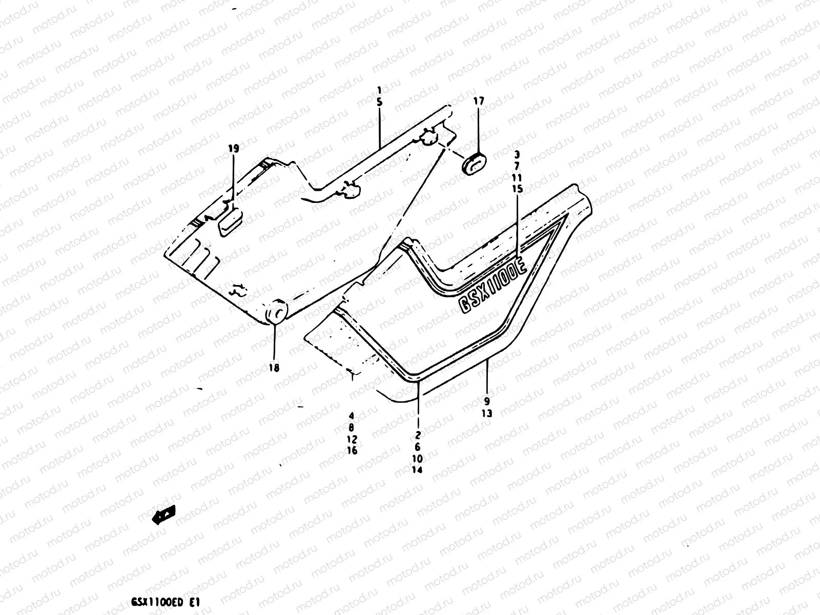 58 - FRAME COVER (GSX1100ED)