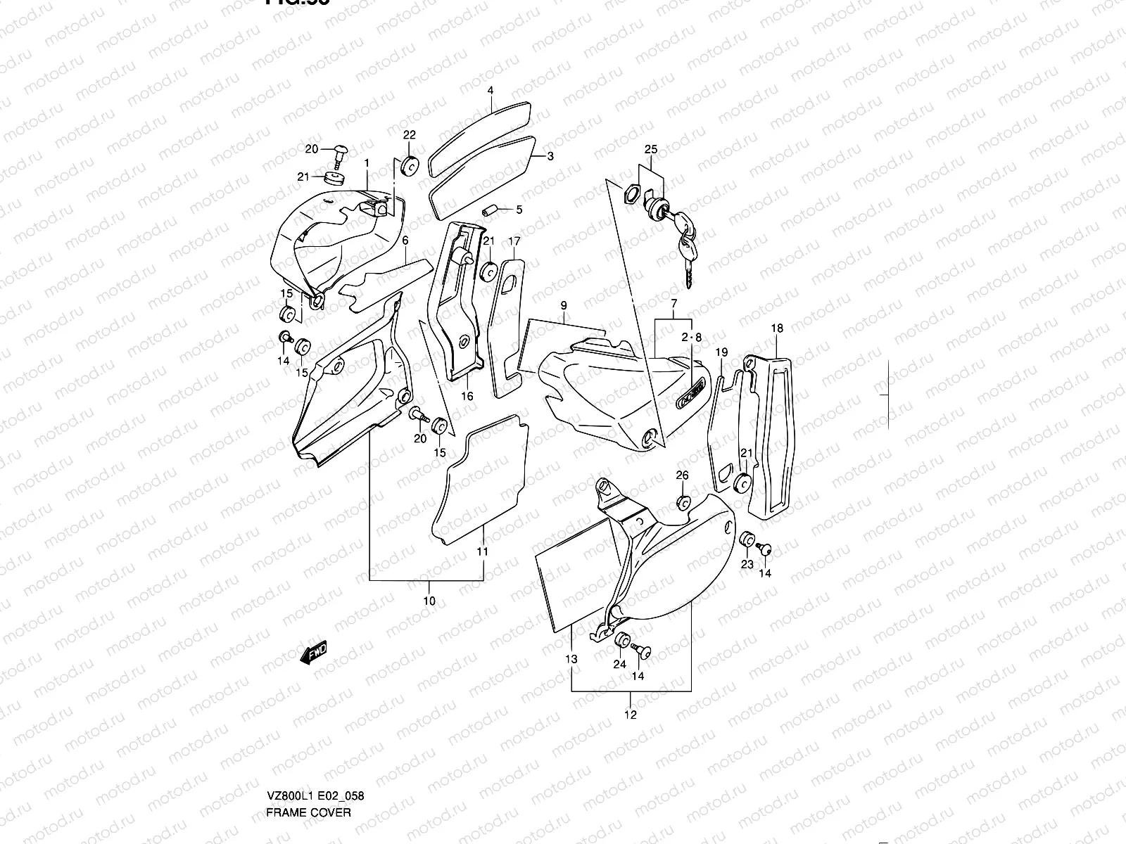58 - FRAME COVER (VZ800L1 E24)