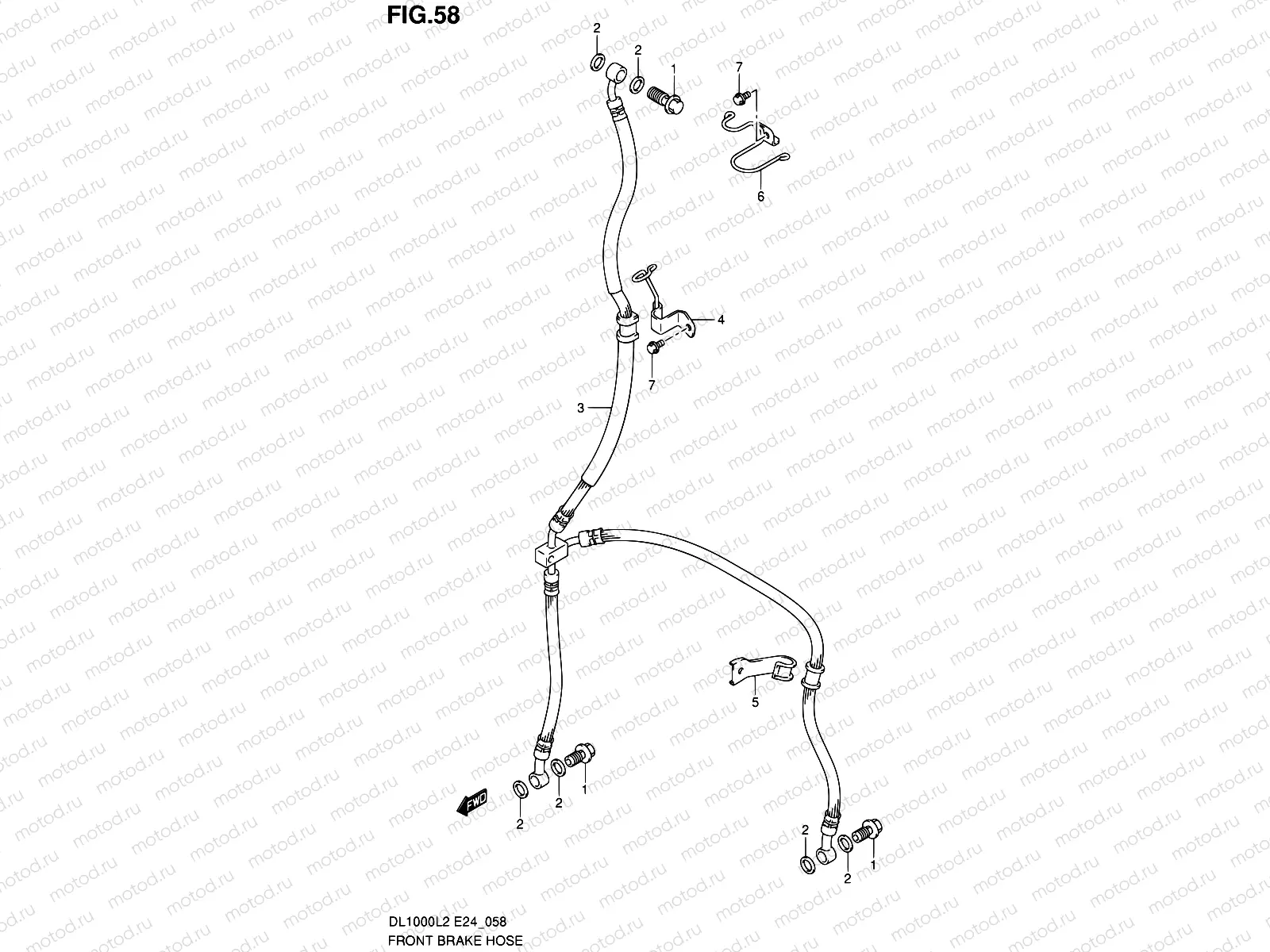 58 - FRONT BRAKE HOSE