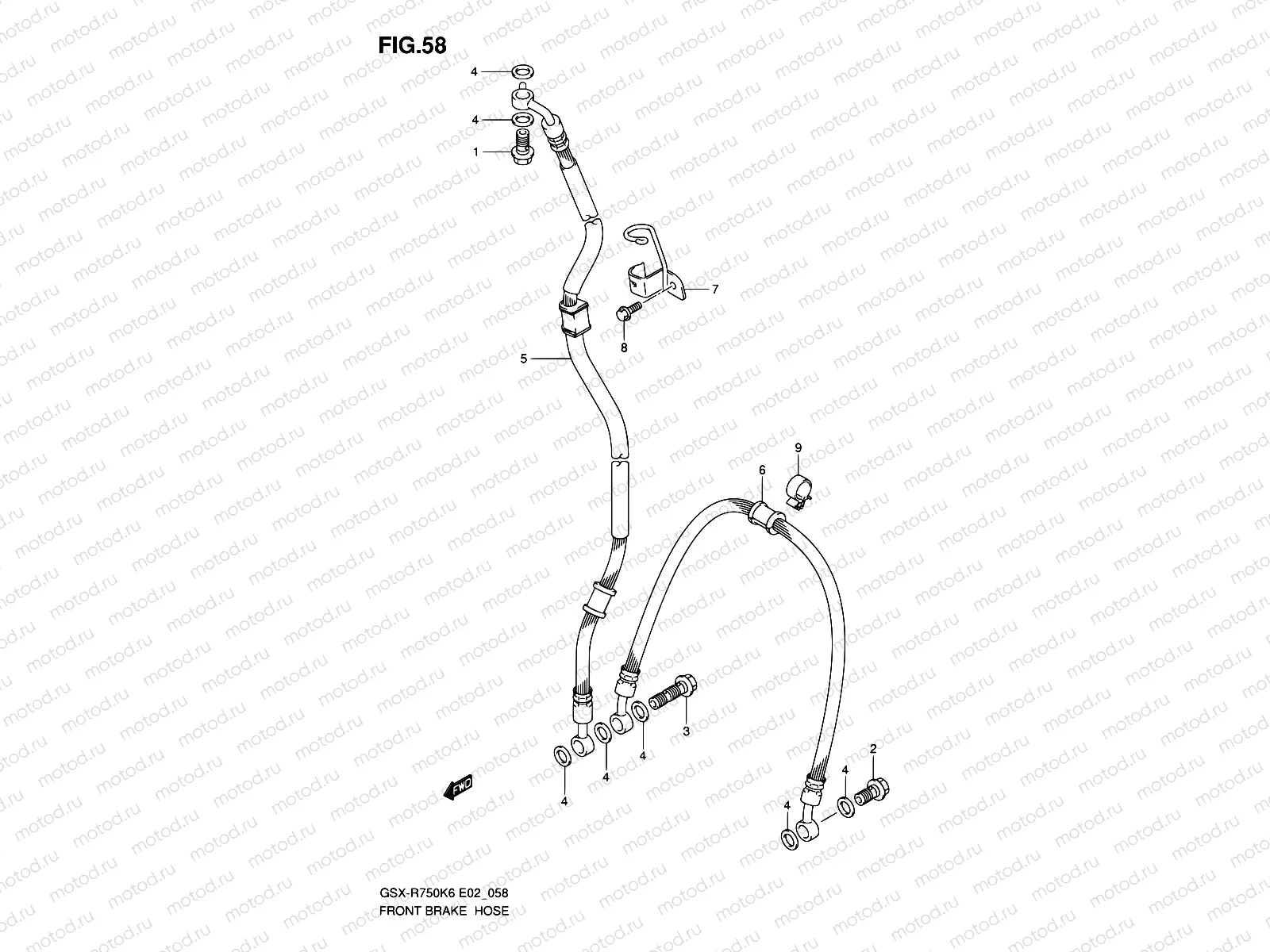 58 - FRONT BRAKE HOSE
