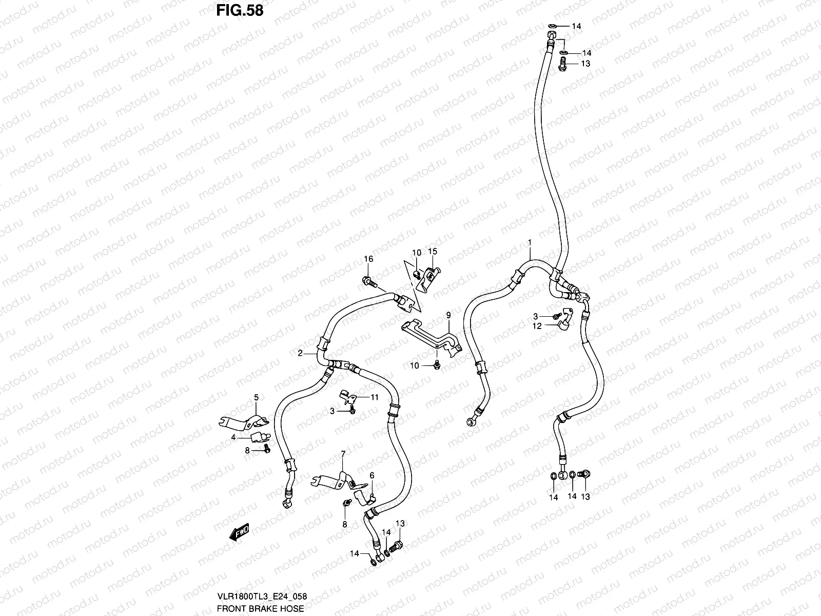58 - FRONT BRAKE HOSE