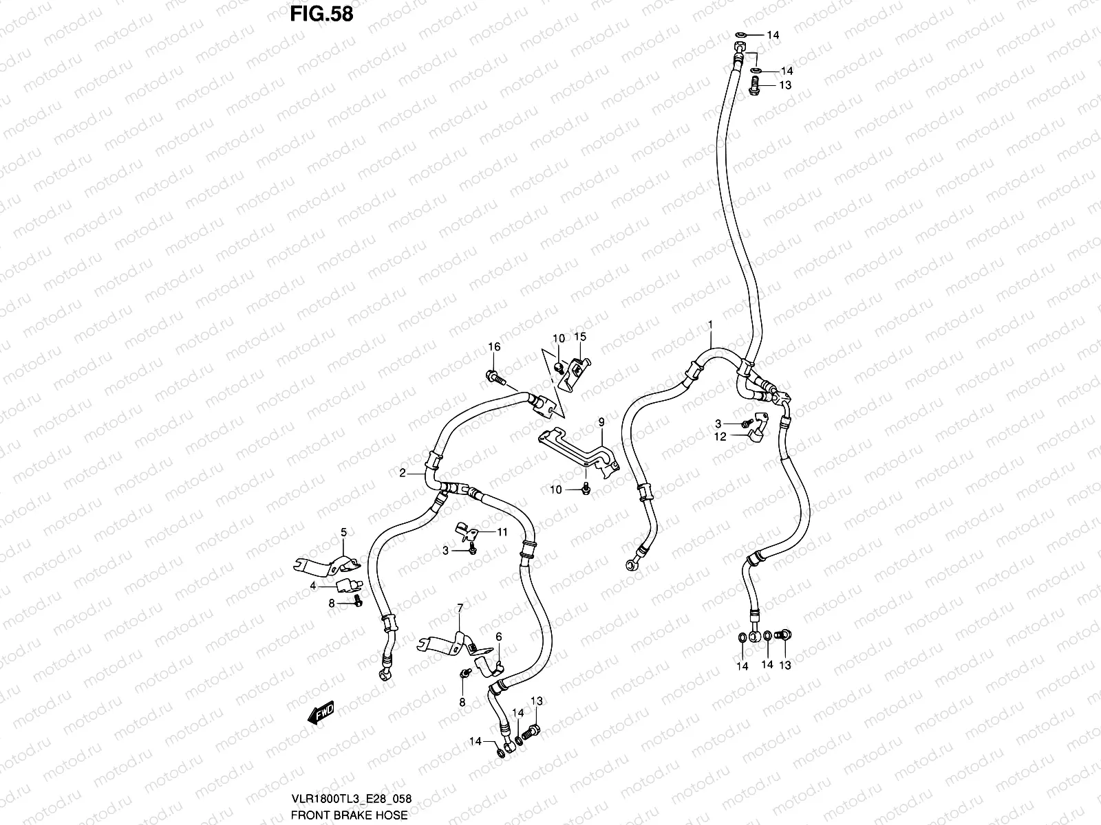 58 - FRONT BRAKE HOSE