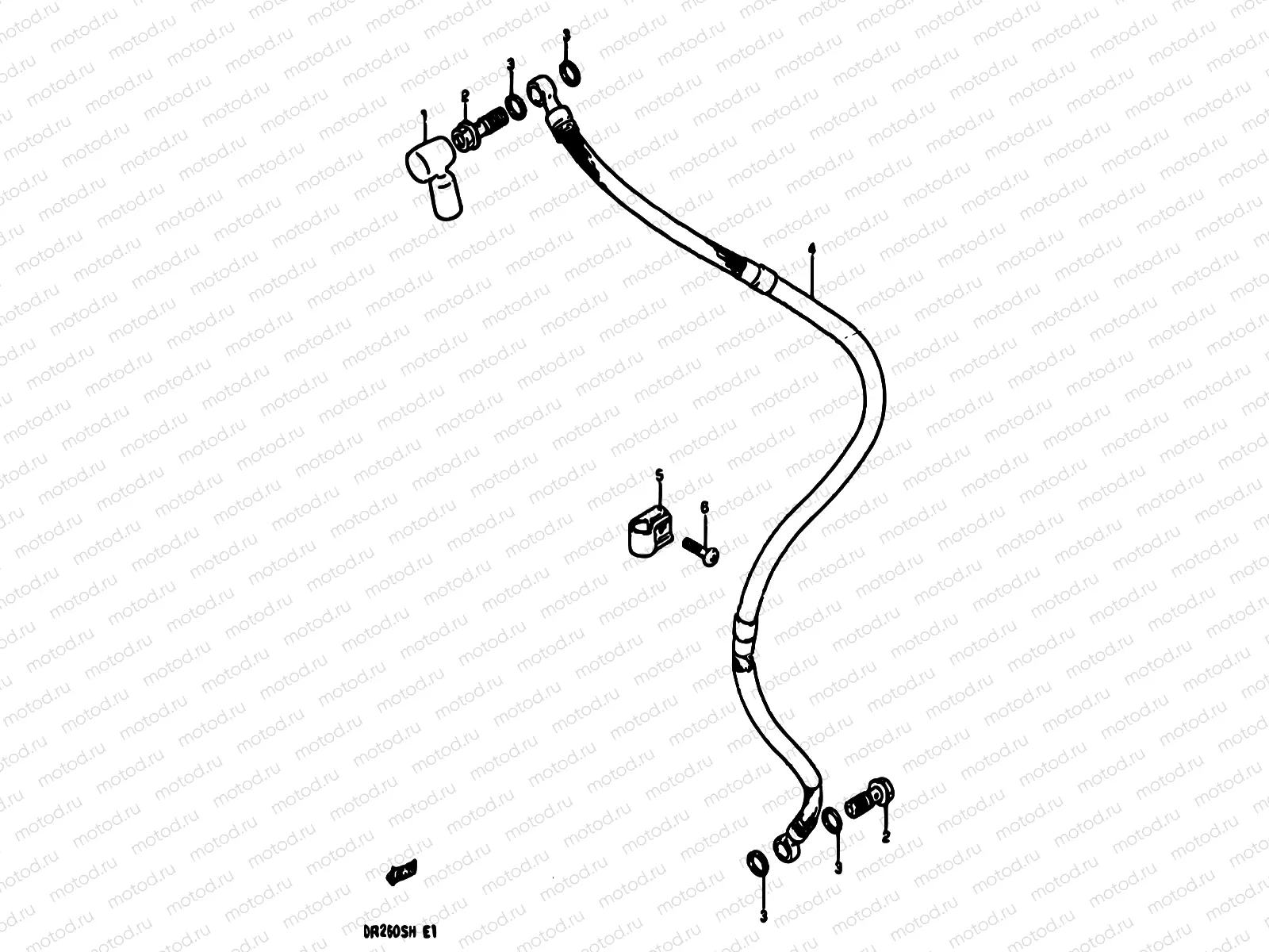 58 - FRONT BRAKE HOSE (MODEL F/G/H)