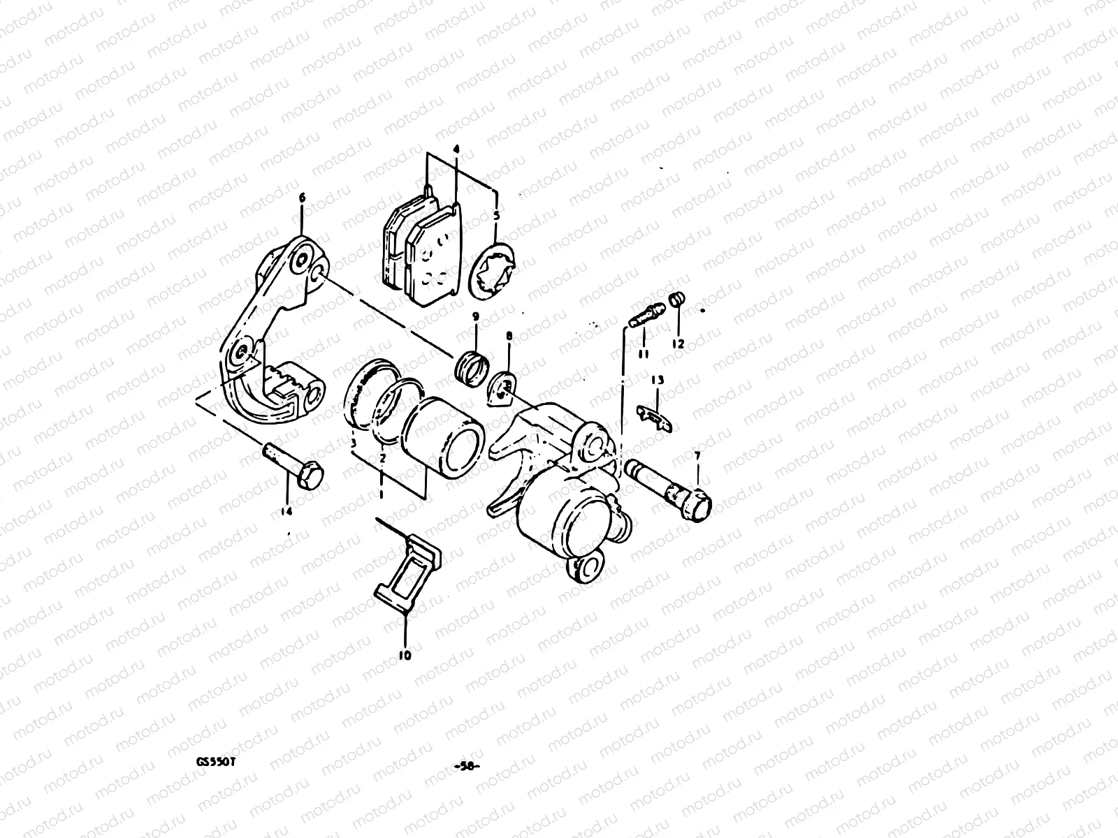 58 - FRONT CALIPERS (ET ALL SPEC. AND DT) (DOUBLE DISK)
