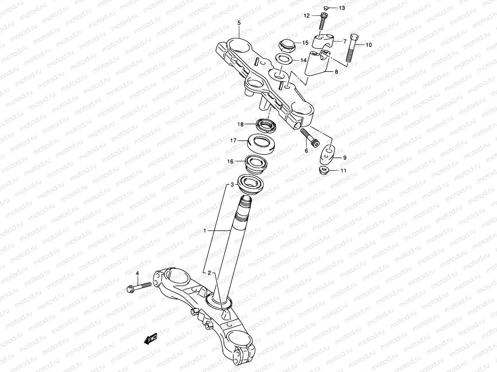 58 - FRONT FORK BRACKET (GSF650SK5/SUK5/SAK5/SUAK5/SK6/SUK6/SAK6/SUAK6)