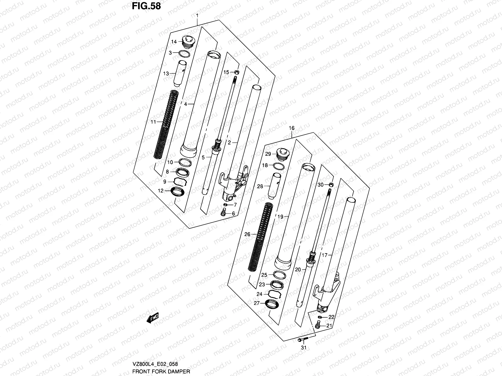 58 - FRONT FORK DAMPER