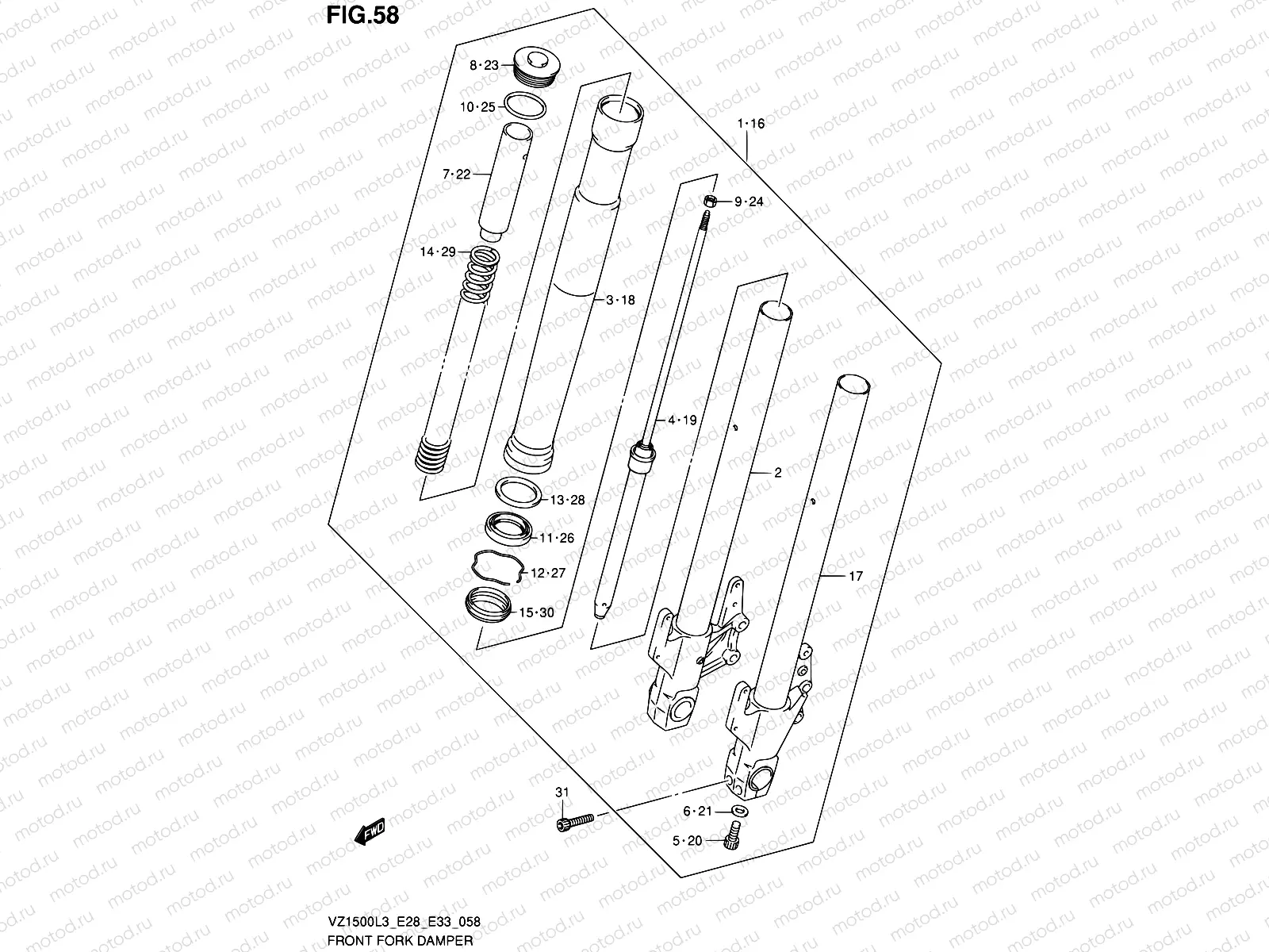 58 - FRONT FORK DAMPER