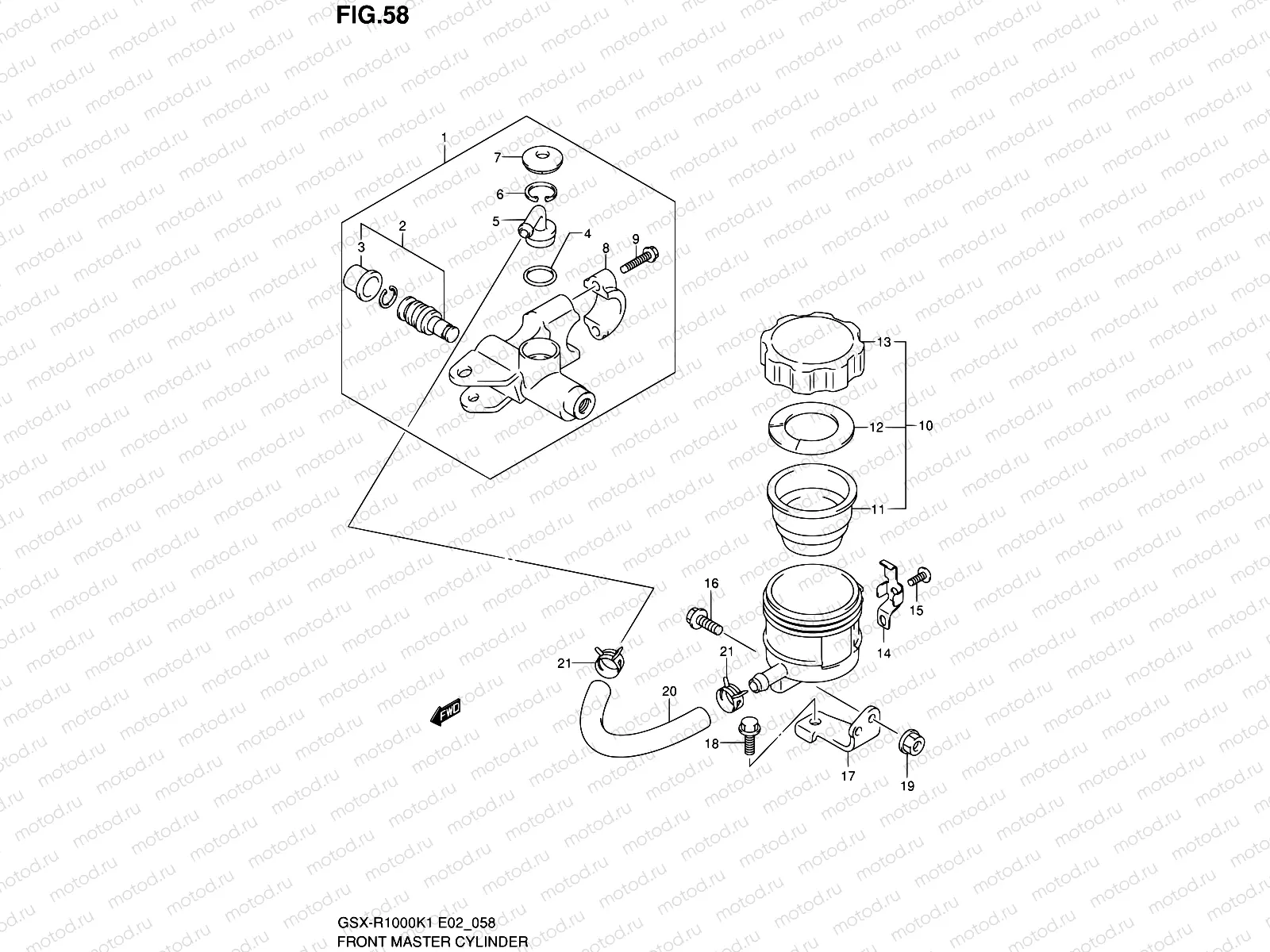 58 - FRONT MASTER CYLINDER