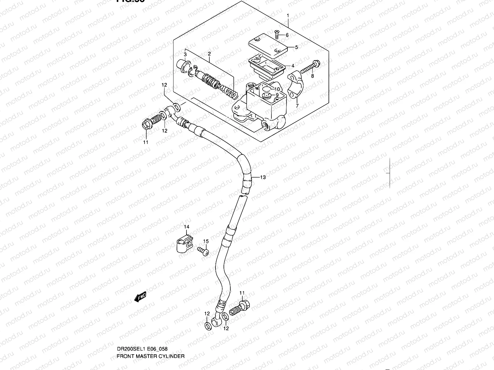 58 - FRONT MASTER CYLINDER (DR200SEL1 E24)