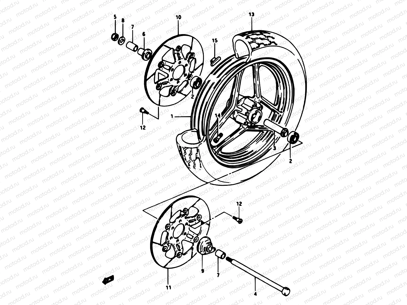 58 - FRONT WHEEL (MODEL F/G)