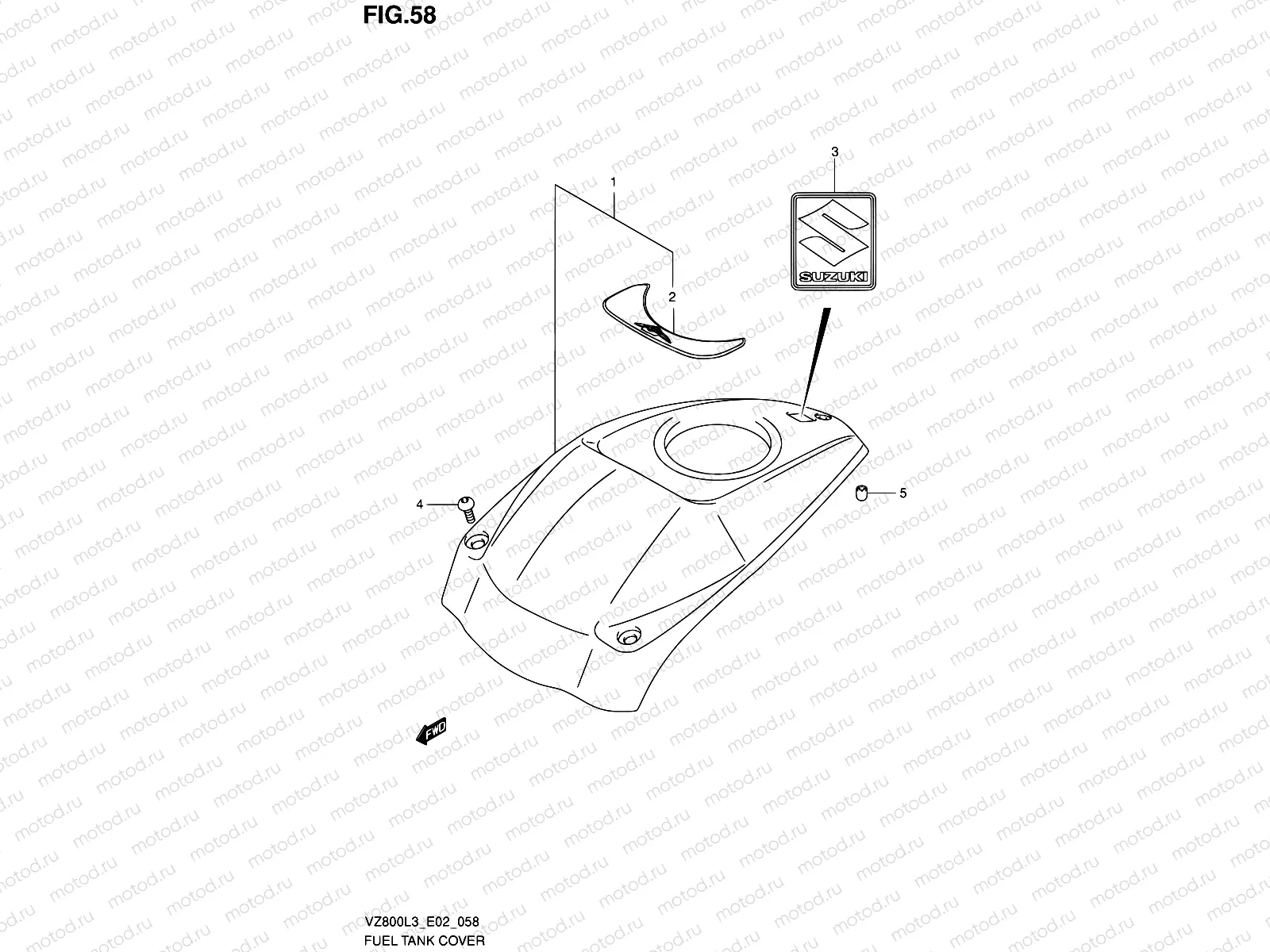 58 - FUEL TANK COVER