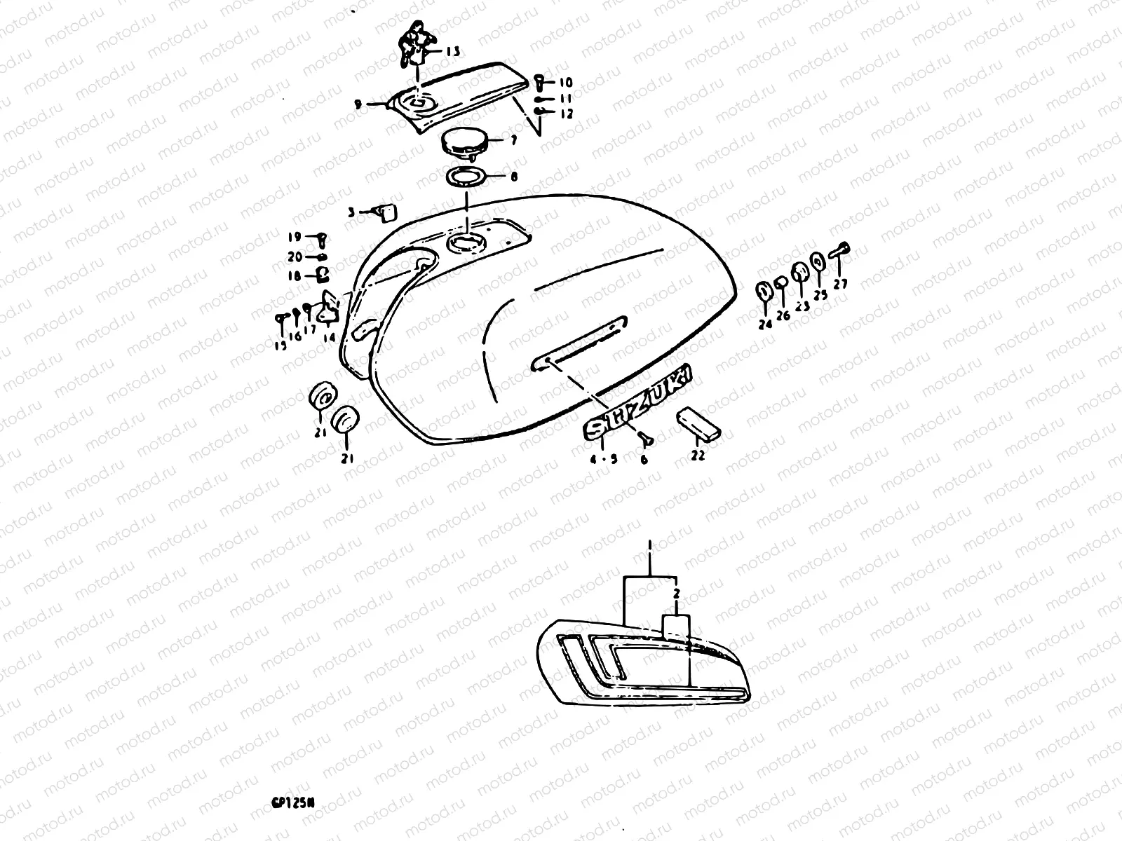 58 - FUEL TANK (GP125N, GP125UN)