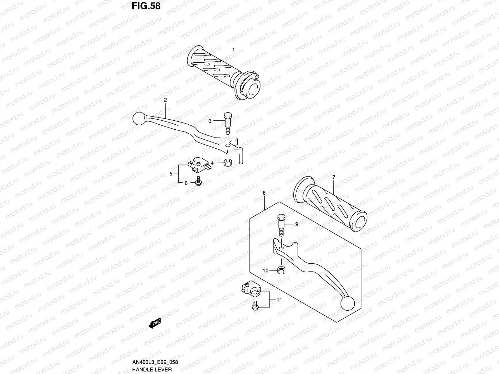 58 - HANDLE LEVER (AN400L3 E99)