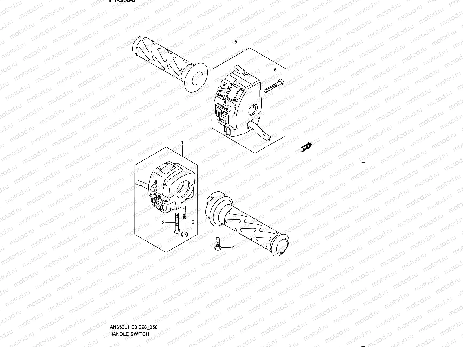 58 - HANDLE SWITCH (AN650AL1 E33)
