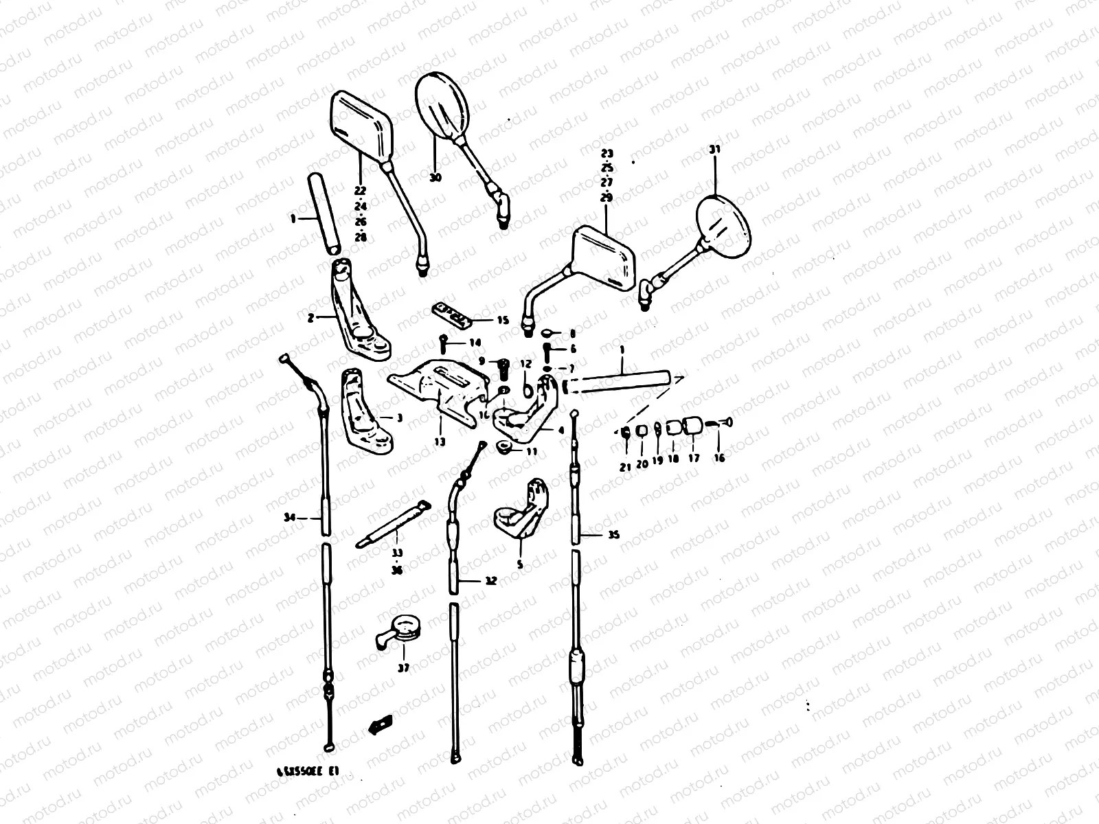 58 - HANDLEBAR (GSX550ED/EE)