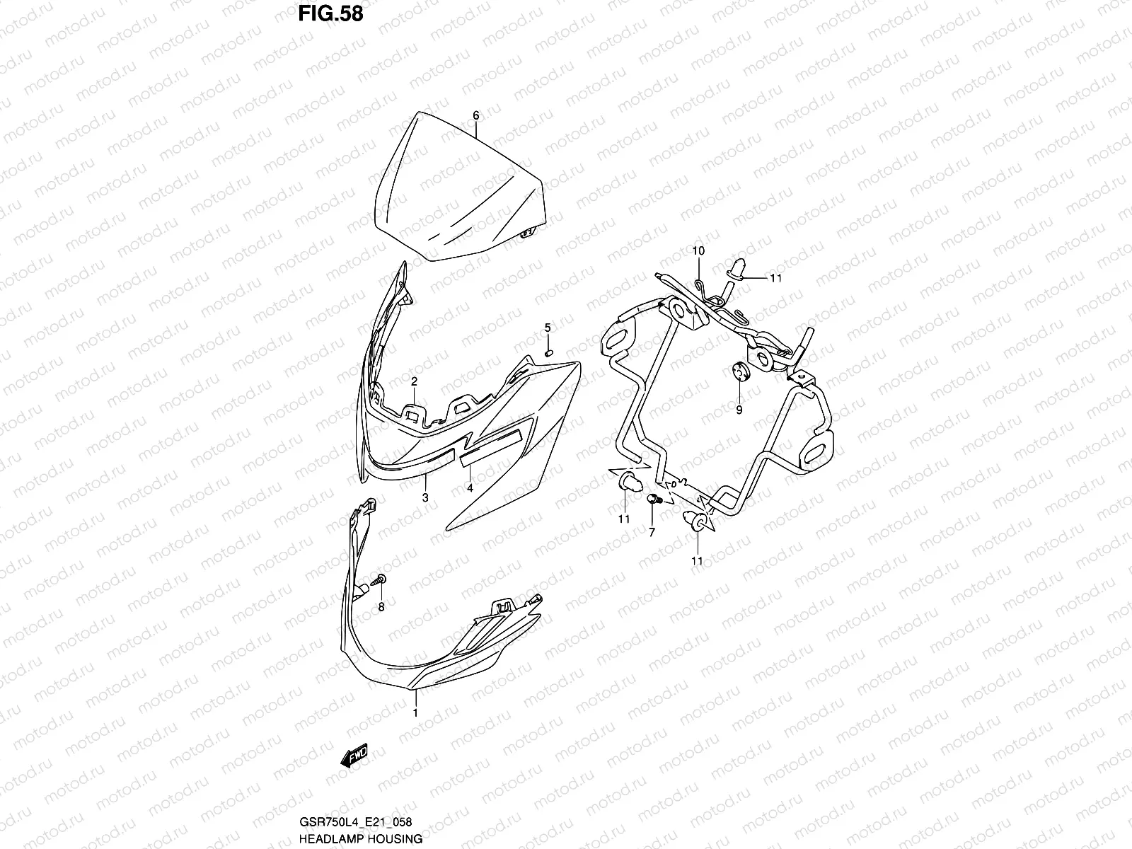 58 - HEADLAMP HOUSING
