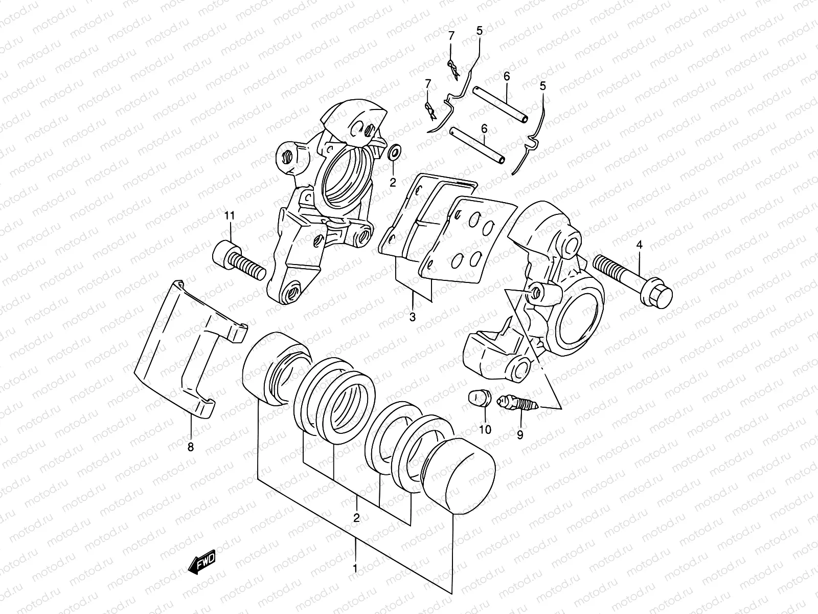 58 - REAR CALIPER (MODEL W)