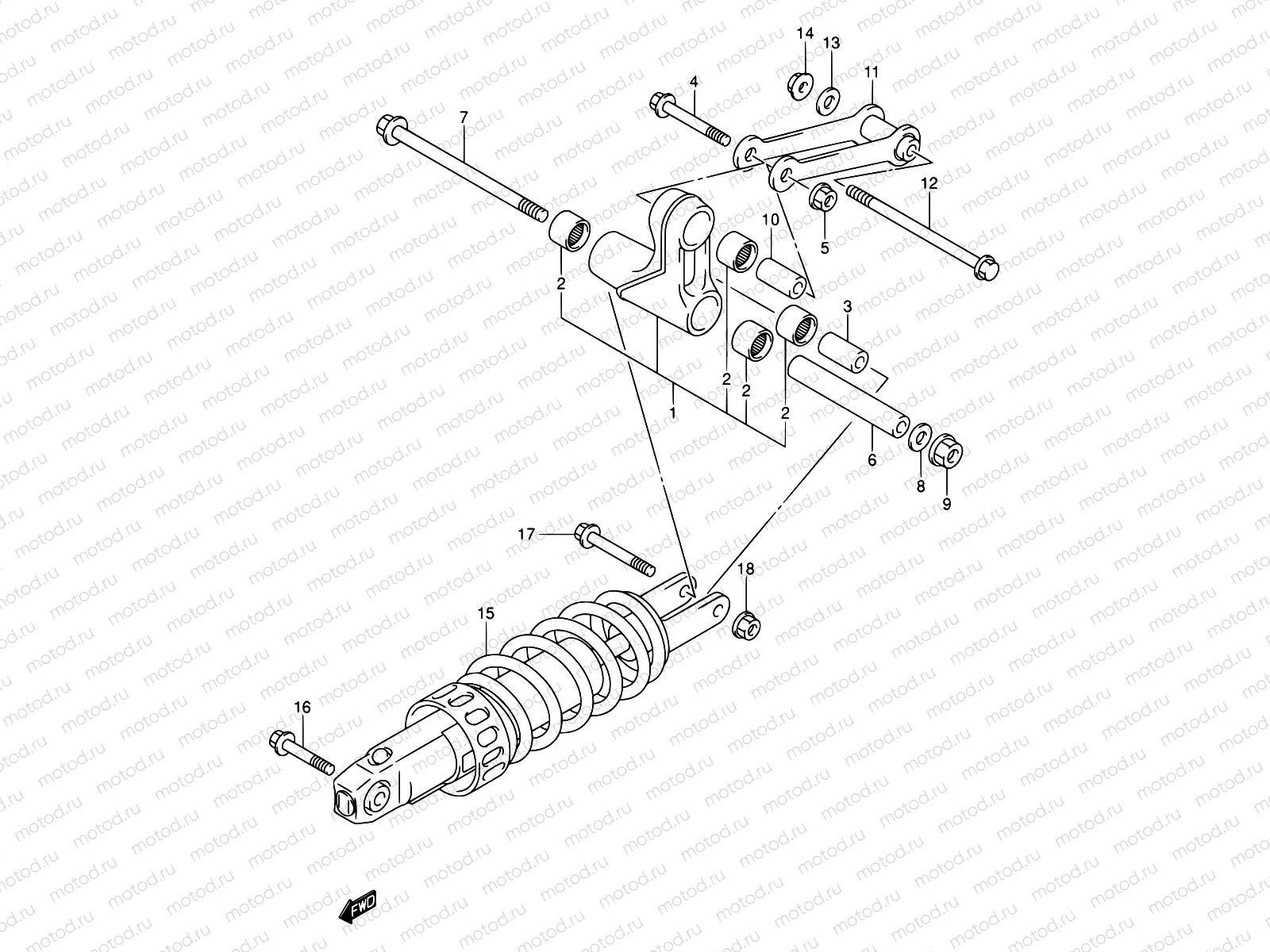 58 - REAR CUSHION LEVER