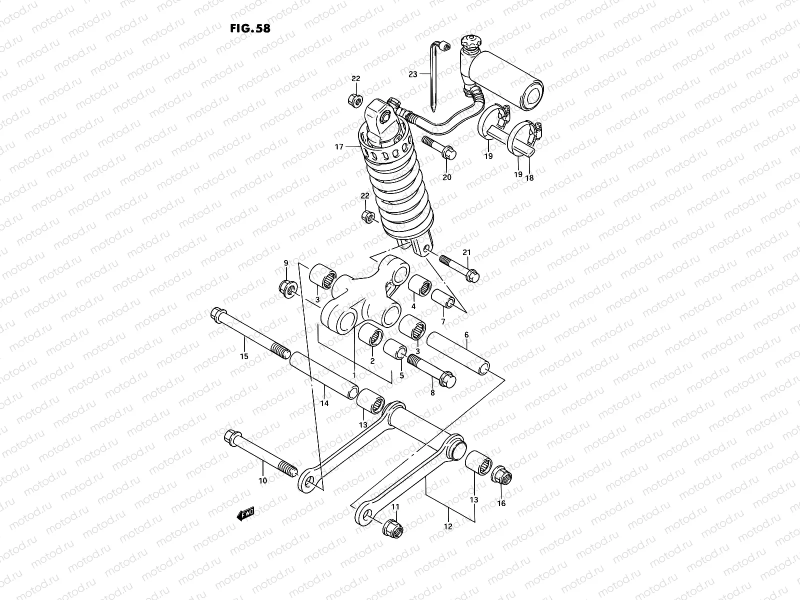 58 - REAR CUSHION LEVER