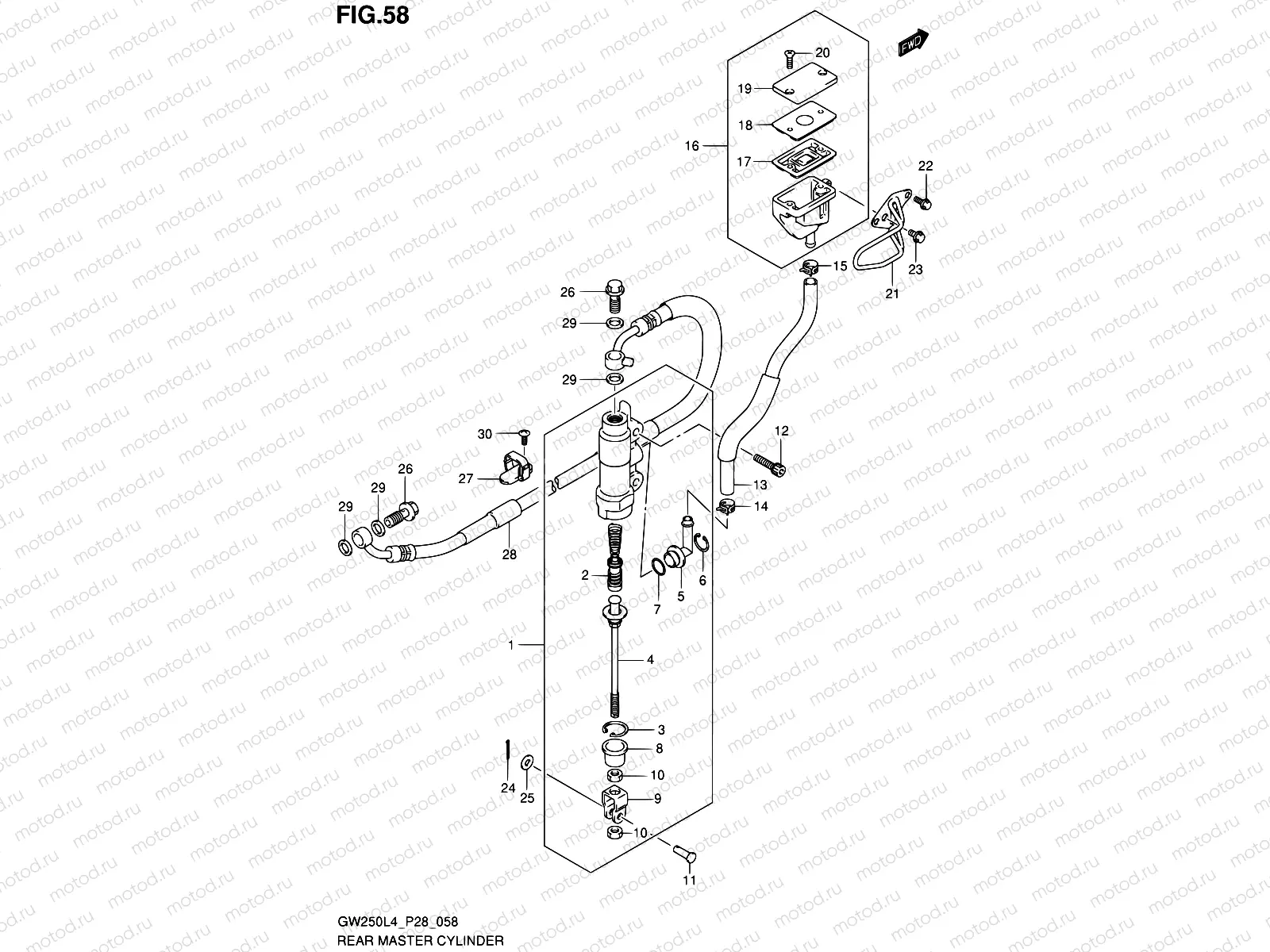 58 - REAR MASTER CYLINDER