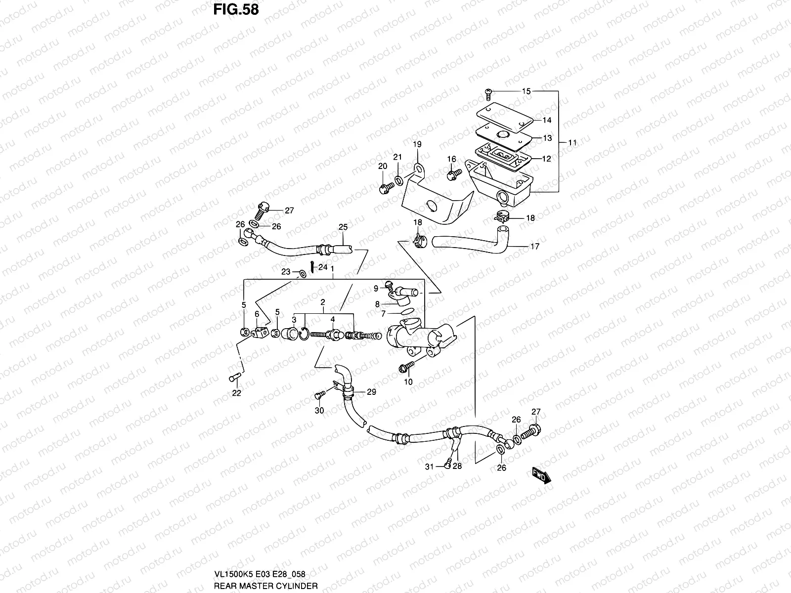 58 - REAR MASTER CYLINDER