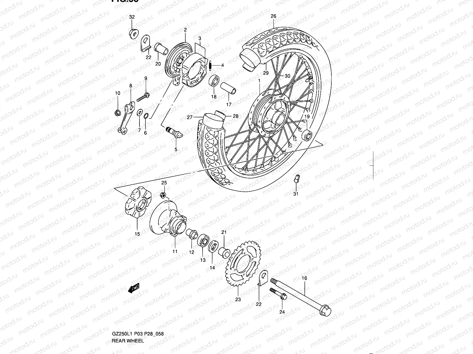 58 - REAR WHEEL