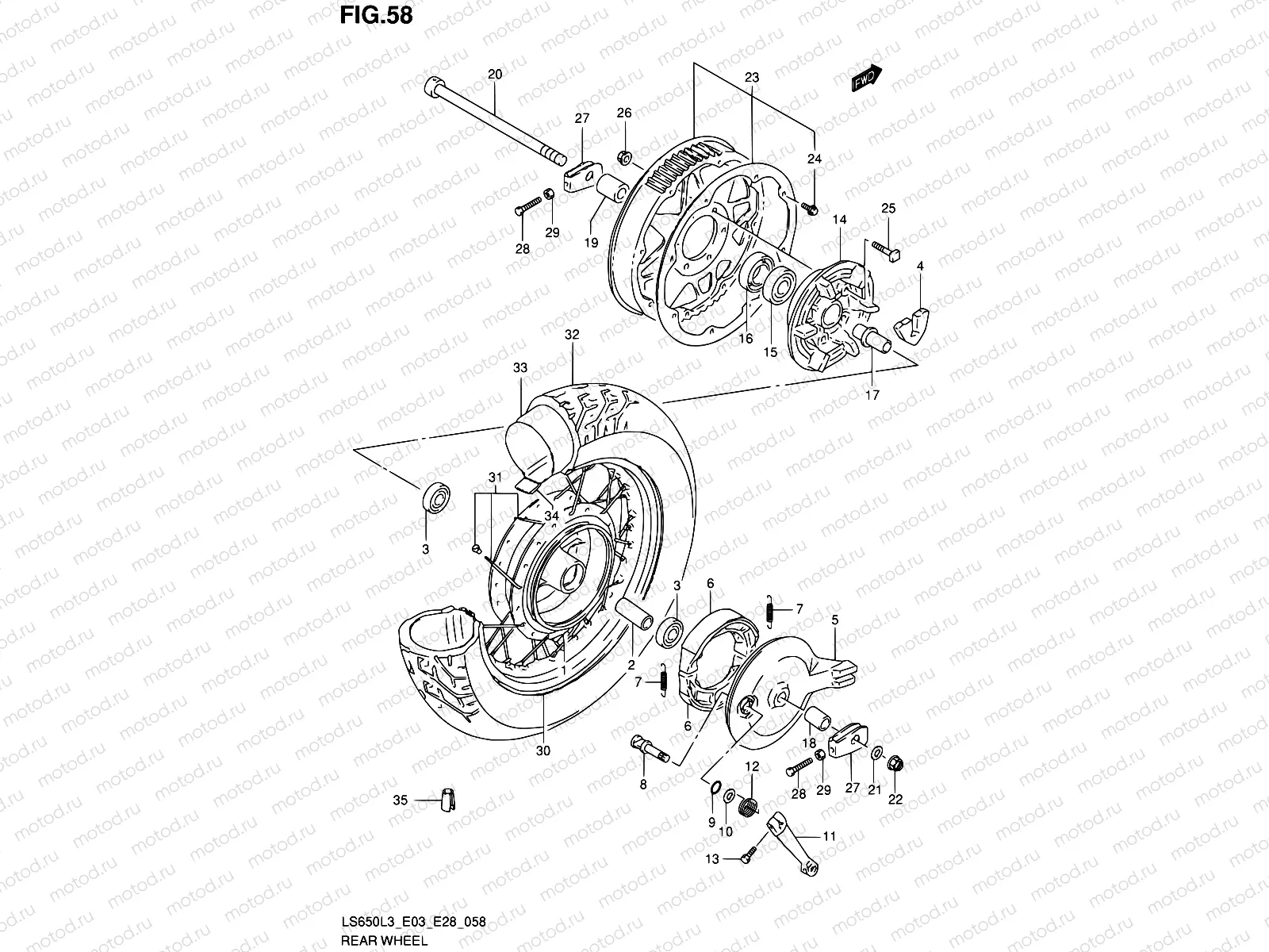 58 - REAR WHEEL