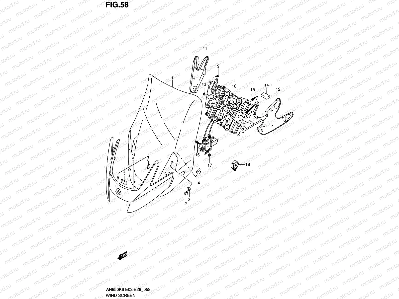 58 - WIND SCREEN (AN650A)