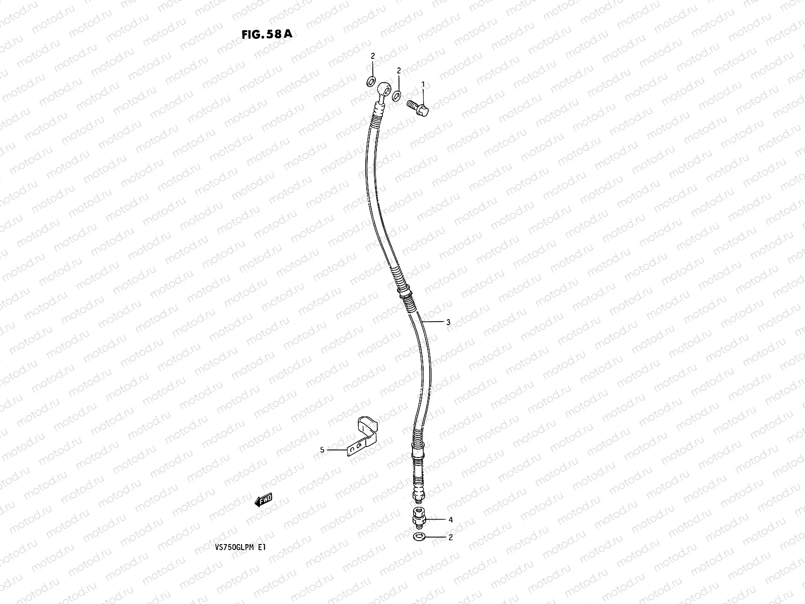 58A - FRONT BRAKE HOSE (MODEL J/K/L/M)