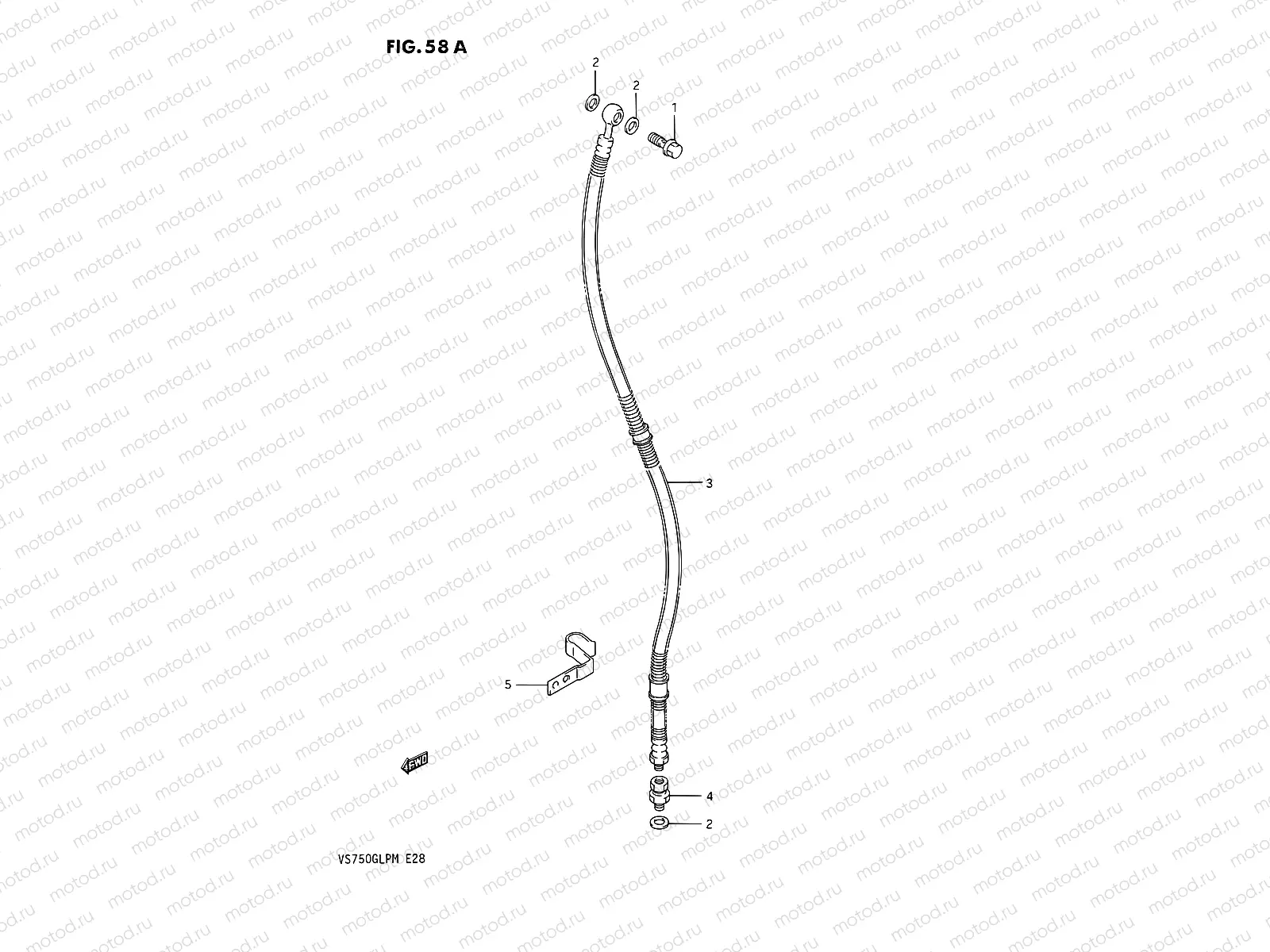 58A - FRONT BRAKE HOSE (MODEL J/K/L/M)