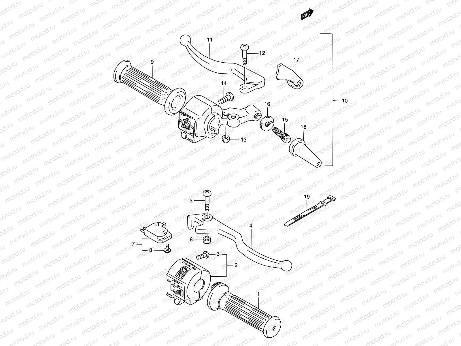 58A - HANDLE SWITCH (GS125SR,GS125ESK/ESL/ESM/ESR)