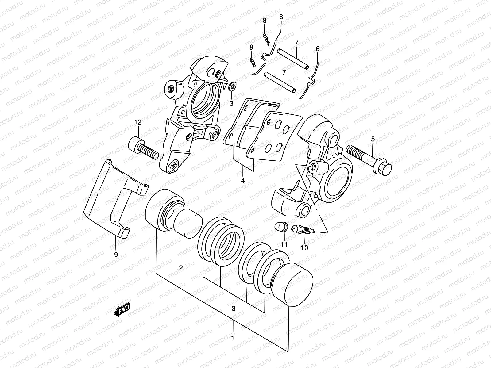 58A - REAR CALIPER (MODEL X/Y/K1)